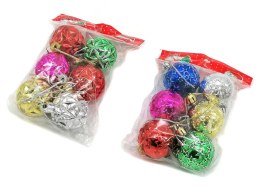 Bombki kolorowe 6szt. mix wzorów 4cm ONE DOLLAR