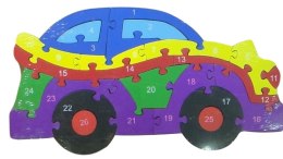 Puzzle drewniane samochód n ok 24 cm. (P642P2) NAMI-wyroby z drewna
