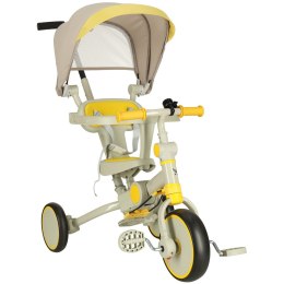Rowerek trójkołowy TRIKE FIX V4 żółto-szary z daszkiem Kik sp. z o.o. sp. k.