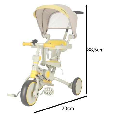 Rowerek trójkołowy TRIKE FIX V4 żółto-szary z daszkiem Kik sp. z o.o. sp. k. Rowerek trójkołowy TRIKE FIX V4 żółto-szary z daszkiem Kik sp. z o.o. sp. k.