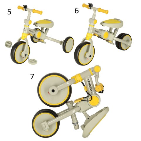 Rowerek trójkołowy TRIKE FIX V4 żółto-szary z daszkiem Kik sp. z o.o. sp. k. Rowerek trójkołowy TRIKE FIX V4 żółto-szary z daszkiem Kik sp. z o.o. sp. k.