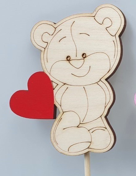 Pik drewniany misiu 3szt. NEJU - PIKI Pik drewniany misiu 3szt. NEJU - PIKI