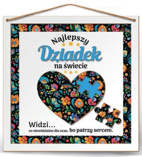 Ramka 22x22cm puzzle 3D Najlepszy Dziadek na świecie CARGO-anioły Ramka 22x22cm puzzle 3D Najlepszy Dziadek na świecie CARGO-anioły
