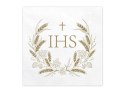 Serwetki IHS 33x33cm złoty | SP33-95-019 Partydeco - art.na imprezy Serwetki IHS 33x33cm złoty | SP33-95-019 Partydeco - art.na imprezy