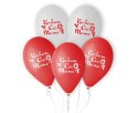 Balony Kocham Cię Mamo 30 cm 5 szt. GODAN