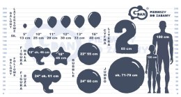 Balon foliowy głowa Renifera 72 x 70cm GODAN