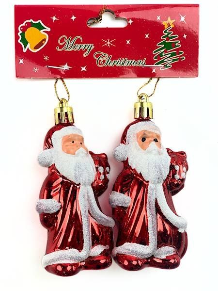 Bombki plastikowe 2 szt MIKOŁAJ dł. 8 cm TROPIC, wojtas Bombki plastikowe 2 szt MIKOŁAJ dł. 8 cm TROPIC, wojtas