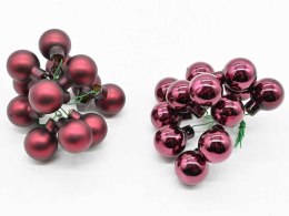 Bombki szklane z drucikiem 12szt. CZERWONE TG76259-6 CERAMIC STUDIO-TOPGIFTS