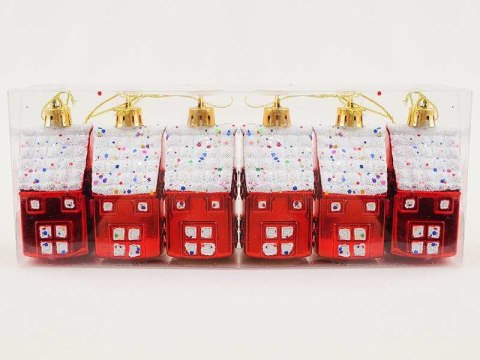 Bombki zawieszka 6szt. DOMEK TG44017-1 CERAMIC STUDIO-TOPGIFTS Bombki zawieszka 6szt. DOMEK TG44017-1 CERAMIC STUDIO-TOPGIFTS