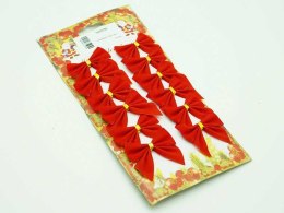 Kokardki ozdobne 12szt. CZERWONE TG59784 CERAMIC STUDIO-TOPGIFTS