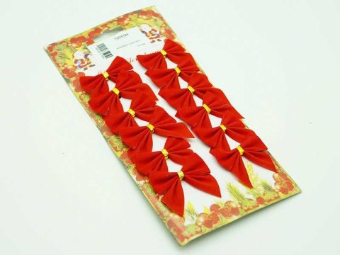 Kokardki ozdobne 12szt. CZERWONE TG59784 CERAMIC STUDIO-TOPGIFTS Kokardki ozdobne 12szt. CZERWONE TG59784 CERAMIC STUDIO-TOPGIFTS