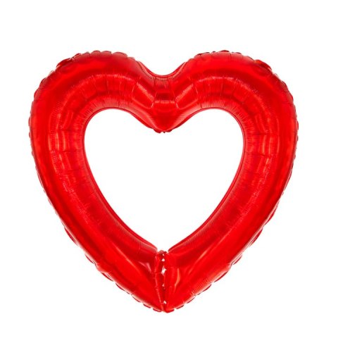 Balon foliowy ramka w kształcie serca 69 x 70cm 157893 Party PAL - STOJAKI , BALONY,