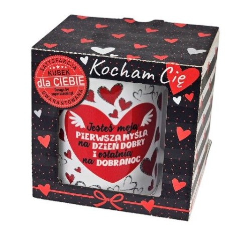 Kubek ceramiczny JESTEŚ MOJĄ PIERWSZĄ MYŚLĄ 3309-WAL11 CARGO-anioły Kubek ceramiczny JESTEŚ MOJĄ PIERWSZĄ MYŚLĄ 3309-WAL11 CARGO-anioły