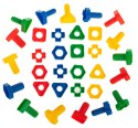 Klocki konstrukcyjne edukacyjne śruby montessori 30 elementów Kik Sp. z o. o. Sp. k.