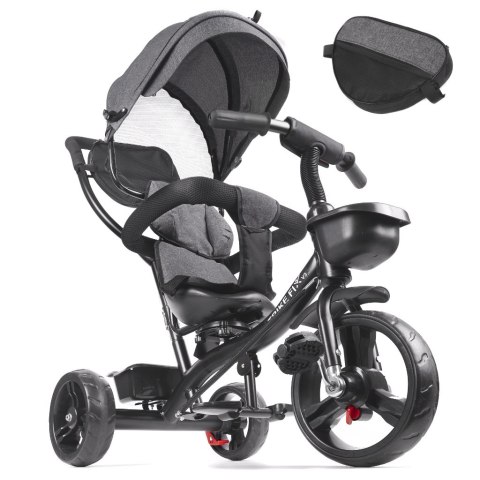 Rowerek trójkołowy Trike Fix Lite 3w1 z daszkiem obracany regulowany spacerówka prowadnik pasy szary Kik Sp. z o. o. Sp. k. Rowerek trójkołowy Trike Fix Lite 3w1 z daszkiem obracany regulowany spacerówka prowadnik pasy szary Kik Sp. z o. o. Sp. k.