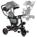 Rowerek trójkołowy Trike Fix Lite 3w1 z daszkiem obracany regulowany spacerówka prowadnik pasy szary Kik Sp. z o. o. Sp. k. Rowerek trójkołowy Trike Fix Lite 3w1 z daszkiem obracany regulowany spacerówka prowadnik pasy szary Kik Sp. z o. o. Sp. k.