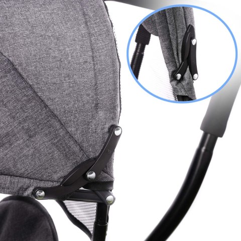 Rowerek trójkołowy Trike Fix Lite 3w1 z daszkiem obracany regulowany spacerówka prowadnik pasy szary Kik Sp. z o. o. Sp. k. Rowerek trójkołowy Trike Fix Lite 3w1 z daszkiem obracany regulowany spacerówka prowadnik pasy szary Kik Sp. z o. o. Sp. k.