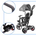 Rowerek trójkołowy Trike Fix Lite 3w1 z daszkiem obracany regulowany spacerówka prowadnik pasy szary Kik Sp. z o. o. Sp. k. Rowerek trójkołowy Trike Fix Lite 3w1 z daszkiem obracany regulowany spacerówka prowadnik pasy szary Kik Sp. z o. o. Sp. k.
