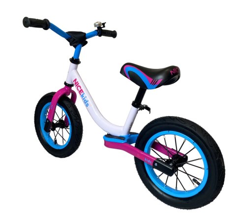 Rowerek biegowy 12' NICEkids WHITE PINK BW-1199 Rowerek biegowy 12' NICEkids WHITE PINK BW-1199