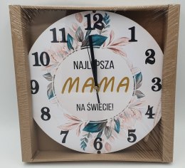 Zegar ścienny 30 cm Najlepsza Mama na świecie RUMIN-obrazy