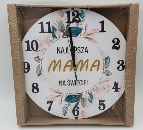 Zegar ścienny 30 cm Najlepsza Mama na świecie RUMIN-obrazy Zegar ścienny 30 cm Najlepsza Mama na świecie RUMIN-obrazy