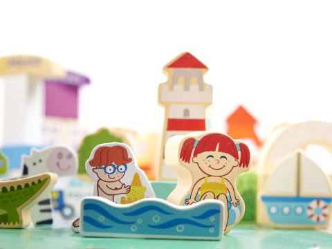 Klocki drewniane edukacyjne miasto puzzle 120el. Kik Sp. z o. o. Sp. k. Klocki drewniane edukacyjne miasto puzzle 120el. Kik Sp. z o. o. Sp. k.