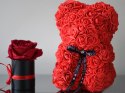 Miś z płatków róż prezent duży pudełko rose XL 25cm | 01903 VERK GROUP