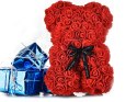 Miś z płatków róż prezent duży pudełko rose XL 25cm | 01903 VERK GROUP