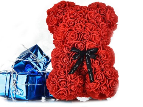 Miś z płatków róż prezent duży pudełko rose XL 25cm | 01903 VERK GROUP Miś z płatków róż prezent duży pudełko rose XL 25cm | 01903 VERK GROUP