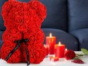 Miś z płatków róż prezent duży pudełko rose XL 25cm | 01903 VERK GROUP