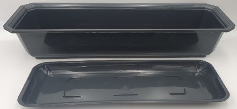 Skrzynka balkonowa 60 + podstawka ANTRACYT POLPLAST