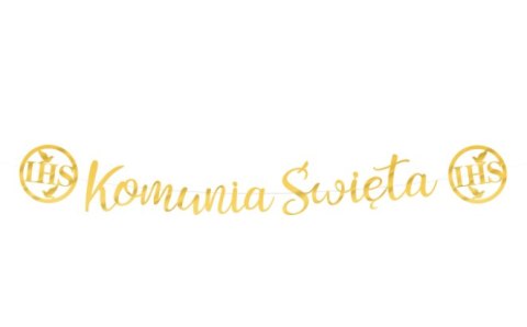Banner komunijny Komunia Święta 150 cm | 127483 Party PAL - STOJAKI , BALONY,