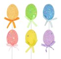 Dekoracja wielkanocna Pisanki na piku mix kolorów 6szt. 149003 Party PAL - STOJAKI , BALONY, Dekoracja wielkanocna Pisanki na piku mix kolorów 6szt. 149003 Party PAL - STOJAKI , BALONY,