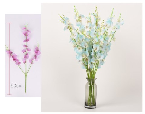 Kwiat sztuczny ORCHIDEA 10szt drobna na łodydze 3-ramienna 50 cm mix KCR-102A,B,C,D,G 7&7 Kwiat sztuczny ORCHIDEA 10szt drobna na łodydze 3-ramienna 50 cm mix KCR-102A,B,C,D,G 7&7