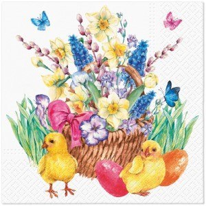 Serwetki papierowe 33 x 33 cm 20szt. WIELKANOCNE "EASTER BOUQUET" 76-86 TAMIPOL