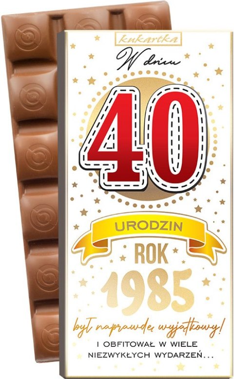 Czekolada Urodziny 40 (cyfry, roczniki) 424 PASSION CARS KUKARTKA Czekolada Urodziny 40 (cyfry, roczniki) 424 PASSION CARS KUKARTKA