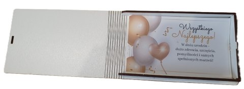 Pudełko na pieniądze 16 x 9,5cm banknotówka na 40 urodziny WHISKY 3302-WY40 CARGO-anioły Pudełko na pieniądze 16 x 9,5cm banknotówka na 40 urodziny WHISKY 3302-WY40 CARGO-anioły