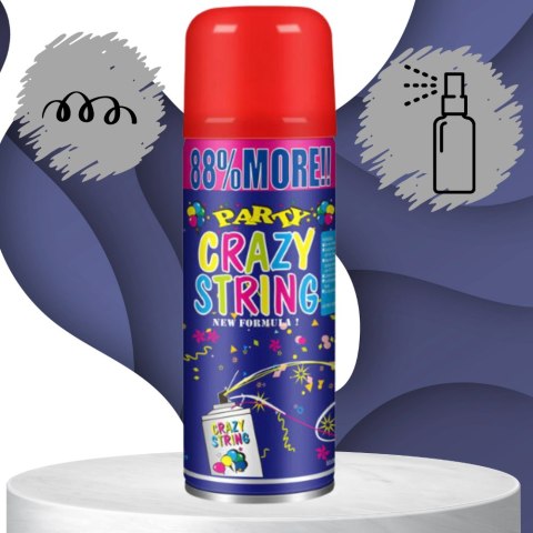 SERPENTYNA KONFETTI W SPRAYU NEON NA URODZINY IMPREZĘ CZERWONA 250 ML SERPENTYNA KONFETTI W SPRAYU NEON NA URODZINY IMPREZĘ CZERWONA 250 ML