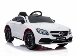 MERCEDES C 63 S COUPE, MIĘKKIE SIEDZENIE , MIEKKIE KOŁA, SYSTEM ESW, 5 PUNKTOWE PASY /QY-1588 Import SUPER-TOYS