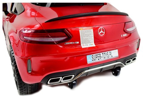MERCEDES C 63 S COUPE, MIĘKKIE SIEDZENIE , MIEKKIE KOŁA, SYSTEM ESW, 5 PUNKTOWE PASY /QY-1588 Import SUPER-TOYS MERCEDES C 63 S COUPE, MIĘKKIE SIEDZENIE , MIEKKIE KOŁA, SYSTEM ESW, 5 PUNKTOWE PASY /QY-1588 Import SUPER-TOYS