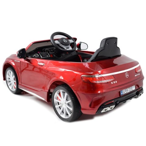 MERCEDES S63 AMG LICENCJA,LAKIER, MIĘKKIE KOŁA EVA FULL OPCJA/HL169 Import SUPER-TOYS MERCEDES S63 AMG LICENCJA,LAKIER, MIĘKKIE KOŁA EVA FULL OPCJA/HL169 Import SUPER-TOYS