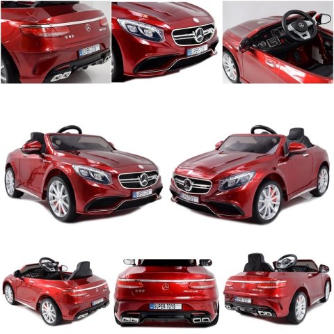 MERCEDES S63 AMG LICENCJA,LAKIER, MIĘKKIE KOŁA EVA FULL OPCJA/HL169 Import SUPER-TOYS MERCEDES S63 AMG LICENCJA,LAKIER, MIĘKKIE KOŁA EVA FULL OPCJA/HL169 Import SUPER-TOYS