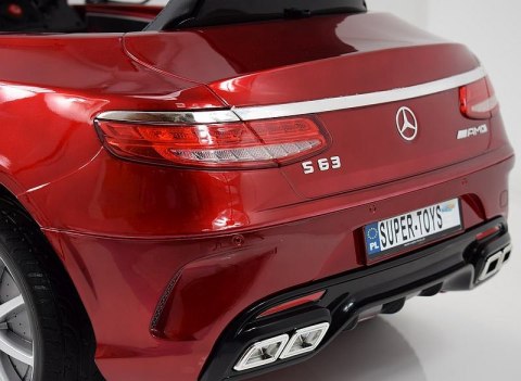 MERCEDES S63 AMG LICENCJA,LAKIER, MIĘKKIE KOŁA EVA FULL OPCJA/HL169 Import SUPER-TOYS MERCEDES S63 AMG LICENCJA,LAKIER, MIĘKKIE KOŁA EVA FULL OPCJA/HL169 Import SUPER-TOYS