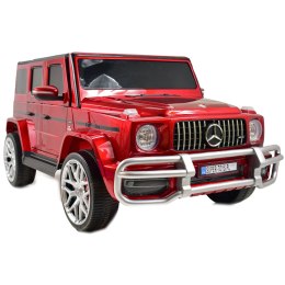 MERCEDES G63 AMG DLA 2 DZIECI, 24V, 4X4, MIĘKKIE KOŁA EVA, MIĘKKIE SIEDZENIE, LAKIER POLEROWANY FULL OPCJA/S-307 Import SUPER-TOYS