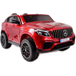MERCEDES GLC 63S LICENCJA, 4X4, 2x12V, WALIZKA, MIĘKKIE KOŁA EVA, MIĘKKIE SIEDZENIE, LAKIER POLEROWANY, FULL OPCJA/XMX608 Import SUPER-TOYS