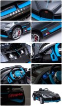 ORYGINALNE BUGATTI DIVO PEŁNA OPCJA, MIĘKKIE KOŁA, MIĘKKIE SIEDZENIE/HL338 Import SUPER-TOYS