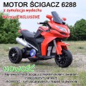 DUŻY MOTOR ŚCIGACZ Z SYMULACJĄ WYDECHU, MIĘKKIE KOŁA STRONG 2 EXCLUSIVE/6288A Import SUPER-TOYS