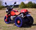 MOTOR 3 KOŁOWY KS - 2 SILNIKI, ŚWIECĄCE KOŁA, MIĘKKIE SIEDZENIE, GAZ W MANETCE/5189 Import SUPER-TOYS