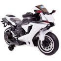 NAJNOWSZY WIELKI MOTOR ŚCIGACZ- ŚWIECĄCE KOŁA ,PANEL, DŹWIĘKI, GAZ W RĄCZCE, MIĘKKIE SIEDZENIE /QD1900 Import SUPER-TOYS