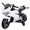 NAJNOWSZY WIELKI MOTOR ŚCIGACZ , ŚWIECĄCE KOŁA, PANEL, DŹWIĘKI, SKÓRA, GAZ W MANETCE/FT8728 Import SUPER-TOYS
